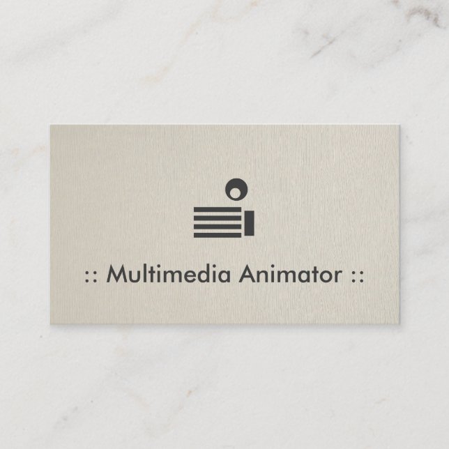 Carte De Visite Animateur multimédia Simple Elegant Professionnel (Devant)