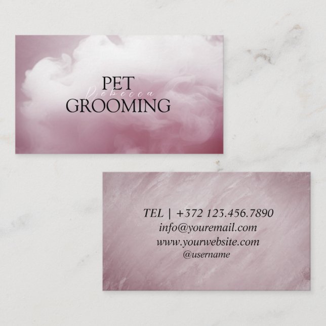 Carte De Visite Animaux Animaux Animaux Spas Grossissant Salon Chi (Devant / Derrière)