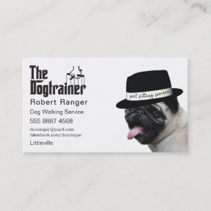 Carte De Visite Animaux assis 🐾 Dogfather Chien Walker Fiable