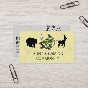 Carte De Visite Animaux / Chasse / Jeux