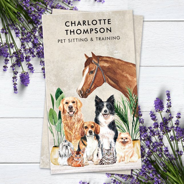 Carte De Visite Animaux de compagnie Chien Chat Cheval Animaux Boh (Créateur téléchargé)