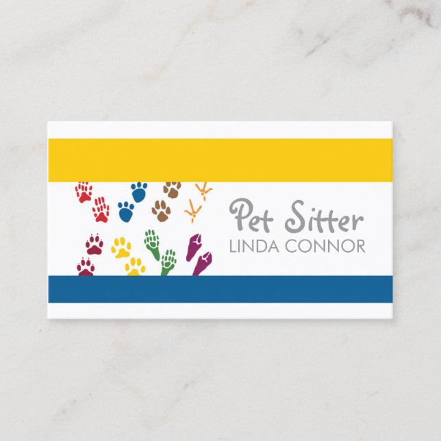 Carte De Visite Animaux de compagnie Sitter Chien Walker Animal Gr (Devant)
