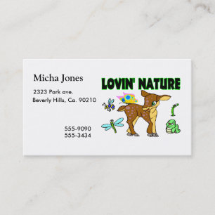 Carte De Visite Animaux de nature de Lovin