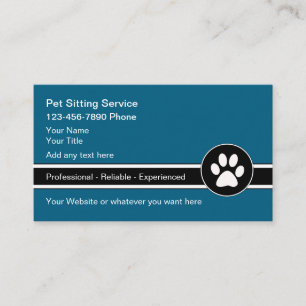 Carte De Visite Animaux domestiques simples Empreintes de pattes C