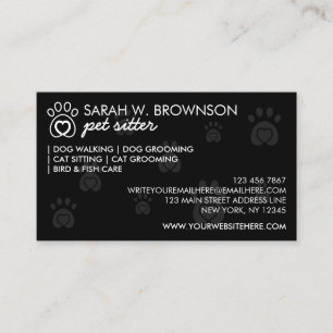Carte De Visite Animaux Empreintes de pattes Animaux Animaux Anima