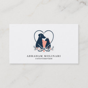 Carte De Visite Animaux Stethoscope Logo Nomination vétérinaire