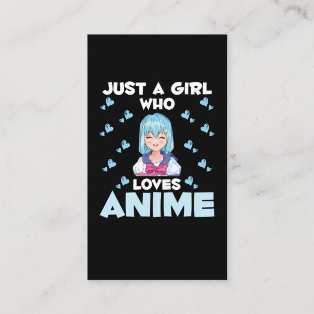 Carte De Visite Anime Girl Japonaise Otaku Manga Japon (Devant)