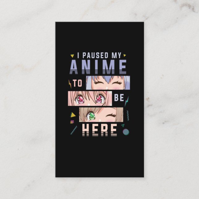 Carte De Visite Anime regarder la fille Japonaise Anime Lover (Devant)