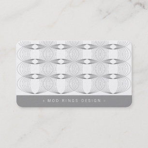 Carte De Visite Anneaux modulaires motif géométrique simple modern