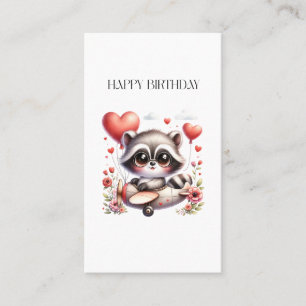 Carte De Visite Anniversaire du pilote raton laveur