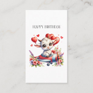 Carte De Visite Anniversaire Pilote Chèvre