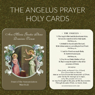 Carte De Visite Annonciation de la prière Angelus de la Sainte Car