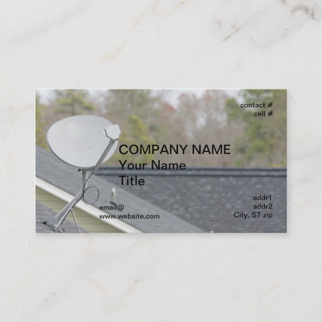 Carte De Visite antenne parabolique sur le toit (Devant)