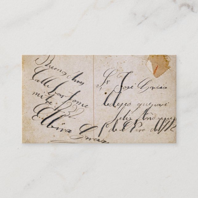 Carte de visite antique de carte postale (Devant)