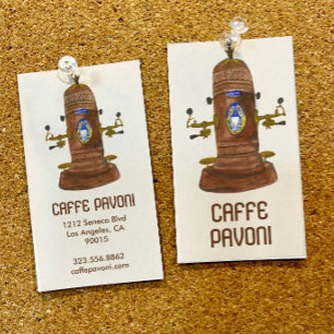 Carte De Visite Antique Espresso Machine Café Café Aquarelle