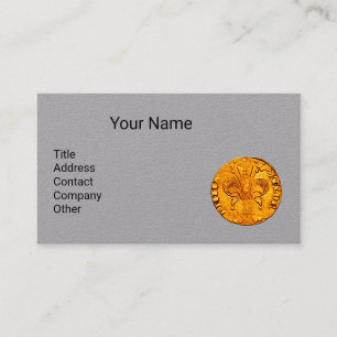 Carte De Visite ANTIQUE OR FLORENTINE FORINT Grey Papier