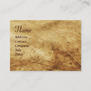 Carte De Visite ANTIQUE PARCHOIX BROWN Monogramme