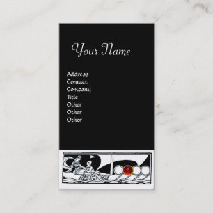 Carte De Visite ANTIQUE Voyage en mer, Rouge rubis noir blanc