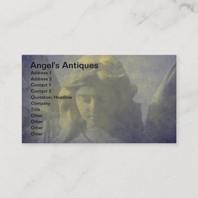 Carte De Visite Antiquités d'Ange, Art numérique d'Ange (Devant)