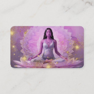 Carte De Visite *~* AP32 Lavender rose Lotus Femme QR Mandala