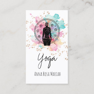 Carte De Visite *~* AP33 Parties scintillant Yoga arc-en-ciel Chak