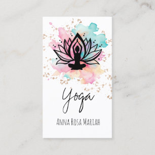 Carte De Visite *~* AP33 Yoga Rainbow Chakra Spiritual Lotus