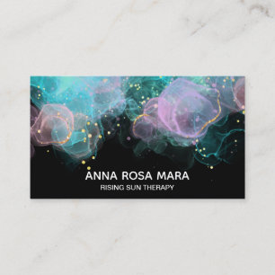 Carte De Visite *~* AP46 Pastel Gold Parties scintillant QR Abstra