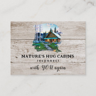 Carte De Visite *~* AP49 Plaques en bois de Cabine rustique QR