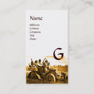 CARTE DE VISITE APACHES ET GERONIMO CONDUISANT UNE VOITURE À MOTEU