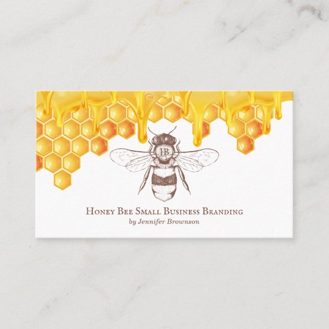 Carte De Visite Apiculture Apiary Honey Farm (Devant)