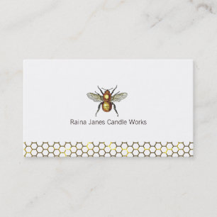 Carte De Visite Apière de miel d'abeille d'or apiculteur de miel