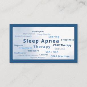 Carte De Visite Apnée de sommeil machine à poche thérapie CSA OSA