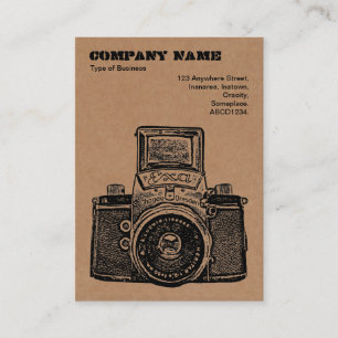 Carte De Visite Appareil-photo de carton
