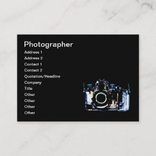 CARTE DE VISITE APPAREIL-PHOTO DE VISION DE RAYON X - BLEU