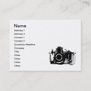 CARTE DE VISITE APPAREIL-PHOTO DE VISION DE RAYON X - NOIR ET