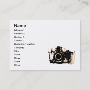CARTE DE VISITE APPAREIL-PHOTO DE VISION DE RAYON X - SÉPIA
