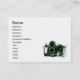 CARTE DE VISITE APPAREIL-PHOTO DE VISION DE RAYON X - VERT