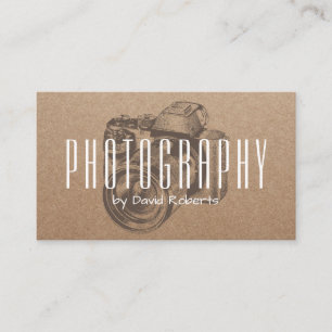 Carte De Visite Appareil photo professionnel de photographie Kraft