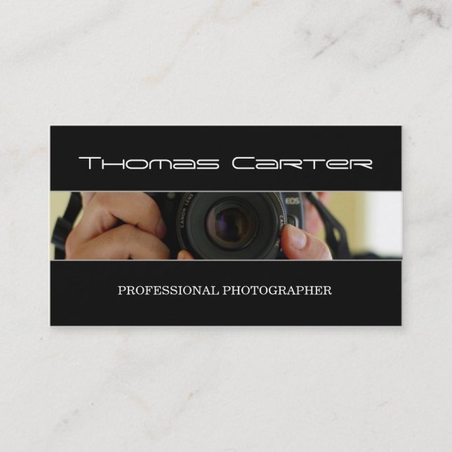 Carte De Visite Appareil-photo professionnel de tir de (Devant)