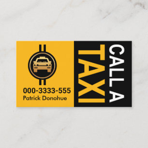 Carte De Visite APPELER UN pilote de taxi TAXI
