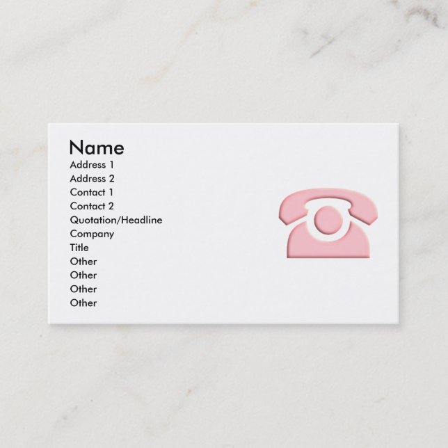 Carte De Visite Appelez-moi (Devant)