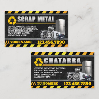 Carte De Visite Appliance & Scrap Metal Bilingual Business Card