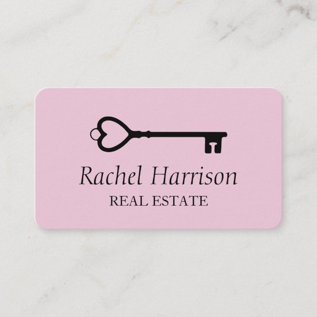 Carte De Visite Appréciation du concepteur de l'immobilier à clé v (Devant)