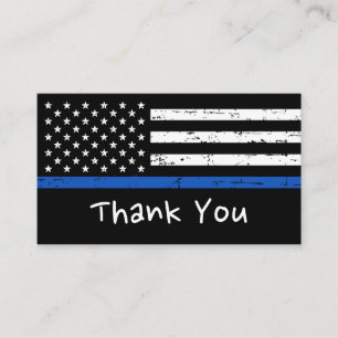 Carte De Visite Appréciation du Merci de police 