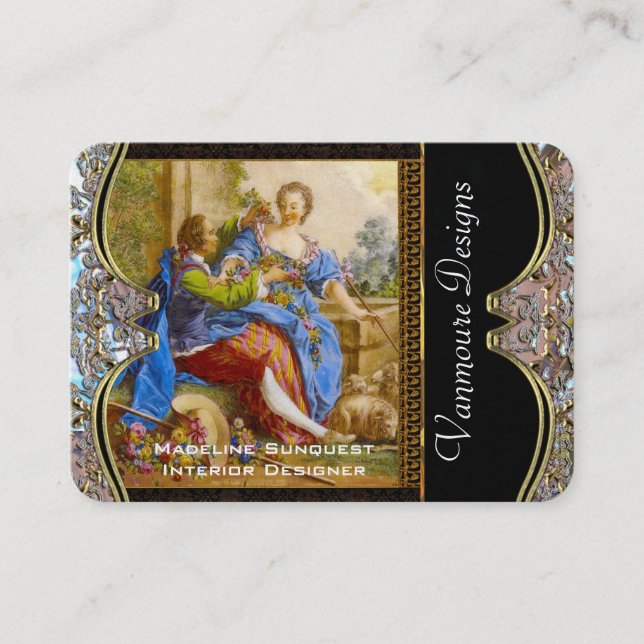 Carte De Visite Après le professionnel élégant de réflexions (Devant)