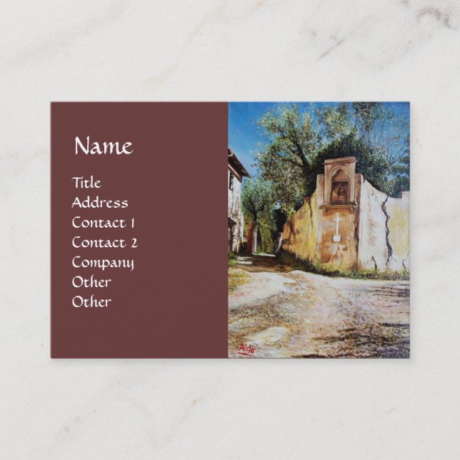 Carte De Visite APRÈS-MIDI À RIMAGGIO / Vue Toscane (Devant)