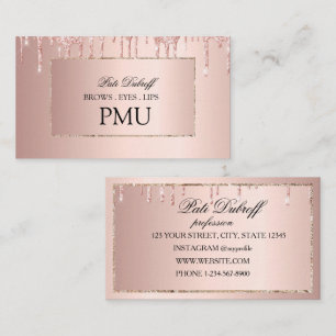 Carte De Visite Après-sourcils PMU Microblading Henna Salon