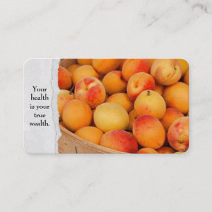 Carte De Visite Apricots Dans Le Panier Bushel