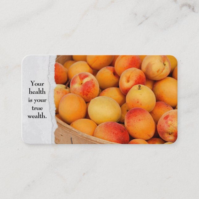 Carte De Visite Apricots Dans Le Panier Bushel (Devant)