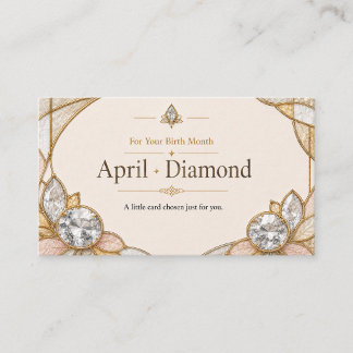 Carte De Visite April Diamond Birthstone Shop Card